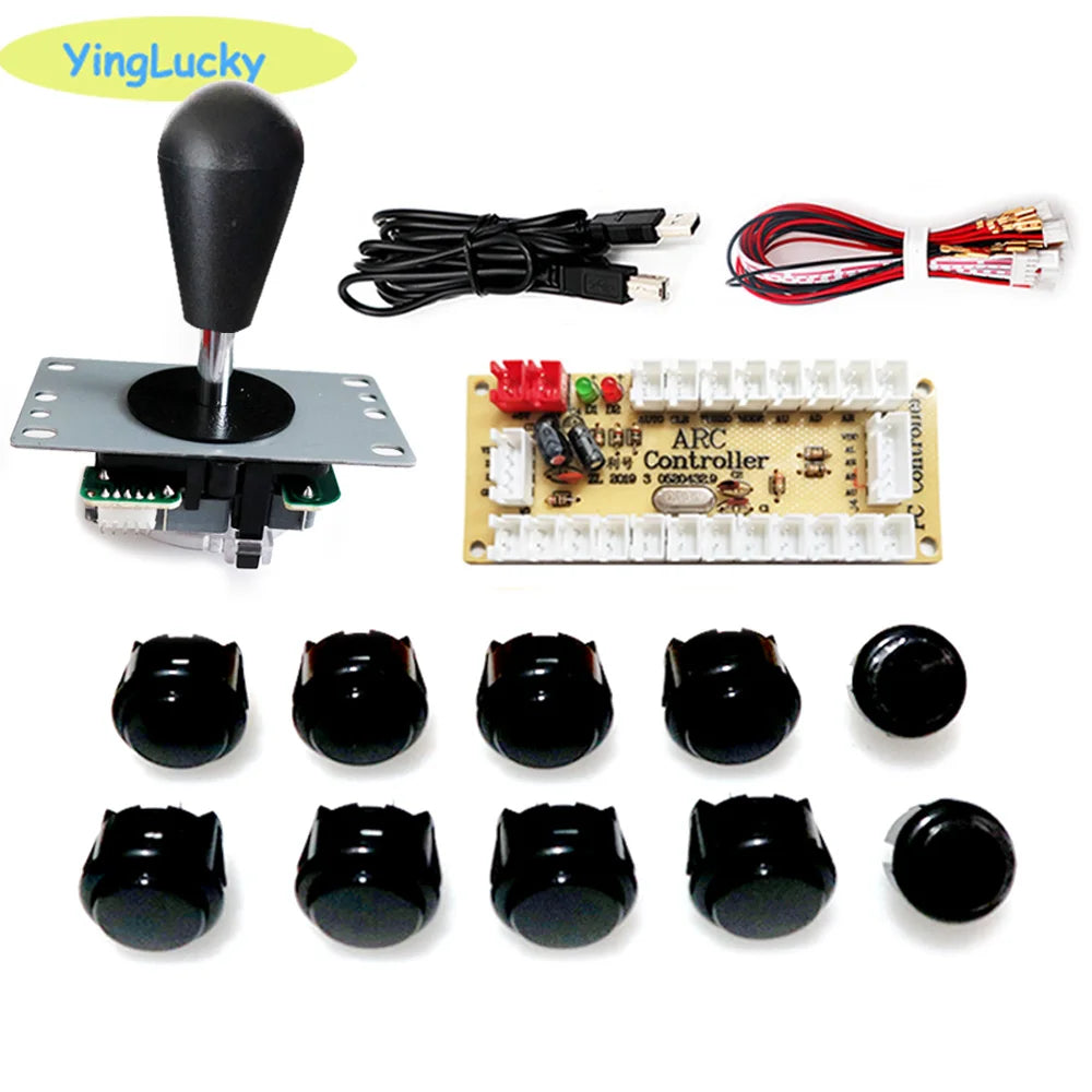 2 Player Arcade Zero Delay Kit USB Encoder for PC Raspberry Pi SANWA Push Button Joystick USB Arcade Cabinet Mando