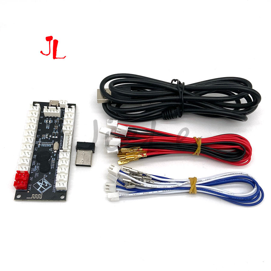 Wireless Arcade Game Controller, USB Encoder, Joystick Button, PS, DIY KIT, PS3, Android, Raspberry Pi, PC, Zero Delay, 2.4G,New