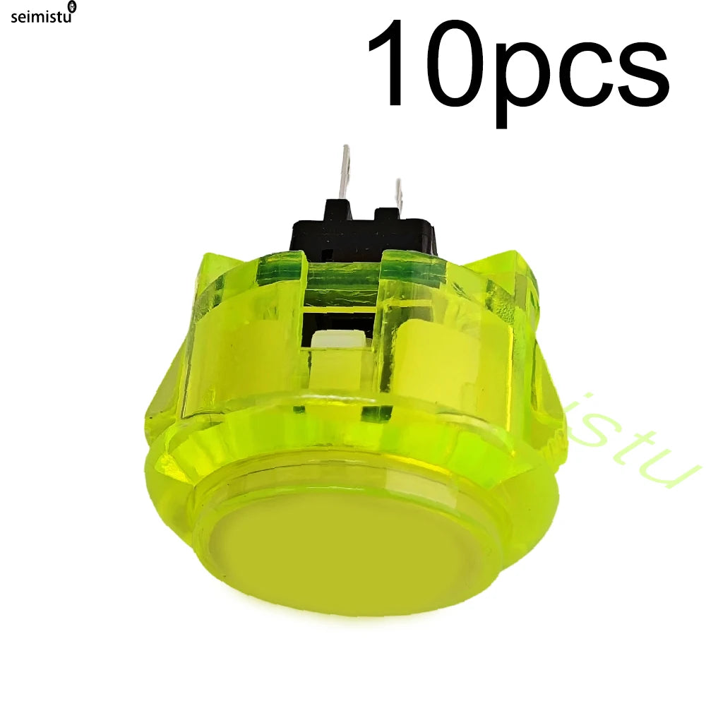 10pcs Clear Push Button 24mm 30mm Durable Multicade Video Game Console Copy Sanwa Obsc Hitbox Controller Tablero Arcade Pc Neo G