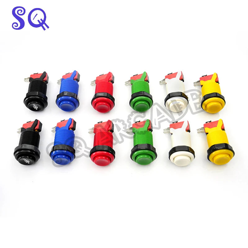 Happ Arcade Multicade Push Buttons Durable Jamma Game Switch Durable 8 Clolors Orange Purple Bartop Machine