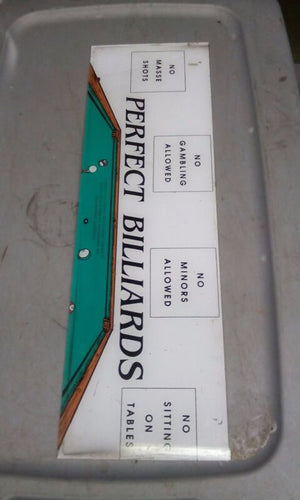 perfect billiards arcade plexi marquee