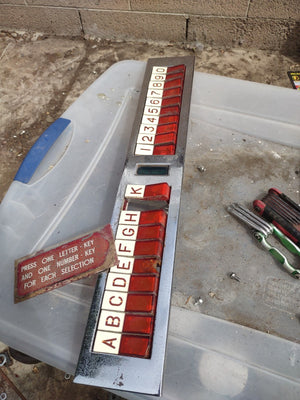 rowe ami rockola seeburg unkown arcade jukebox selector button control panel #78