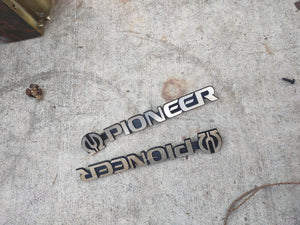 pioneer laser juke arcade jukebox metal cabinet labels #101