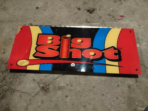 big shot arcade redemption marquee with wood frame #502