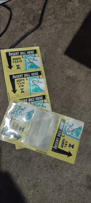 mars arcade vending bill validator stickers lot #4041