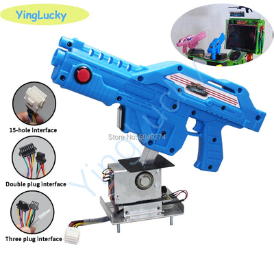 Arcade Machine 12v gun Aliens War Shooting Game Video Simulator with electromagnetic valve with USB Digital Count Vibration conn