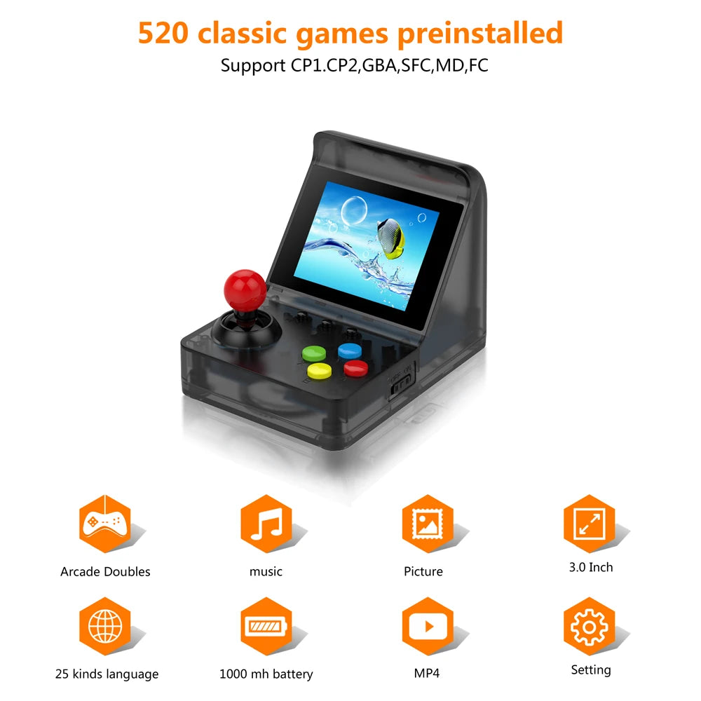 ARCADE MINI Best Popular 32 Bit Mini Arcade Retro Console Handheld Portable Classic player 500 Games For Kids