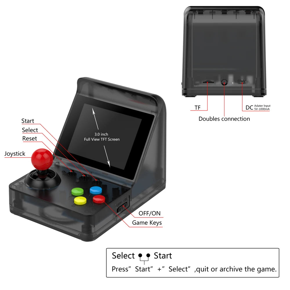 ARCADE MINI Best Popular 32 Bit Mini Arcade Retro Console Handheld Portable Classic player 500 Games For Kids
