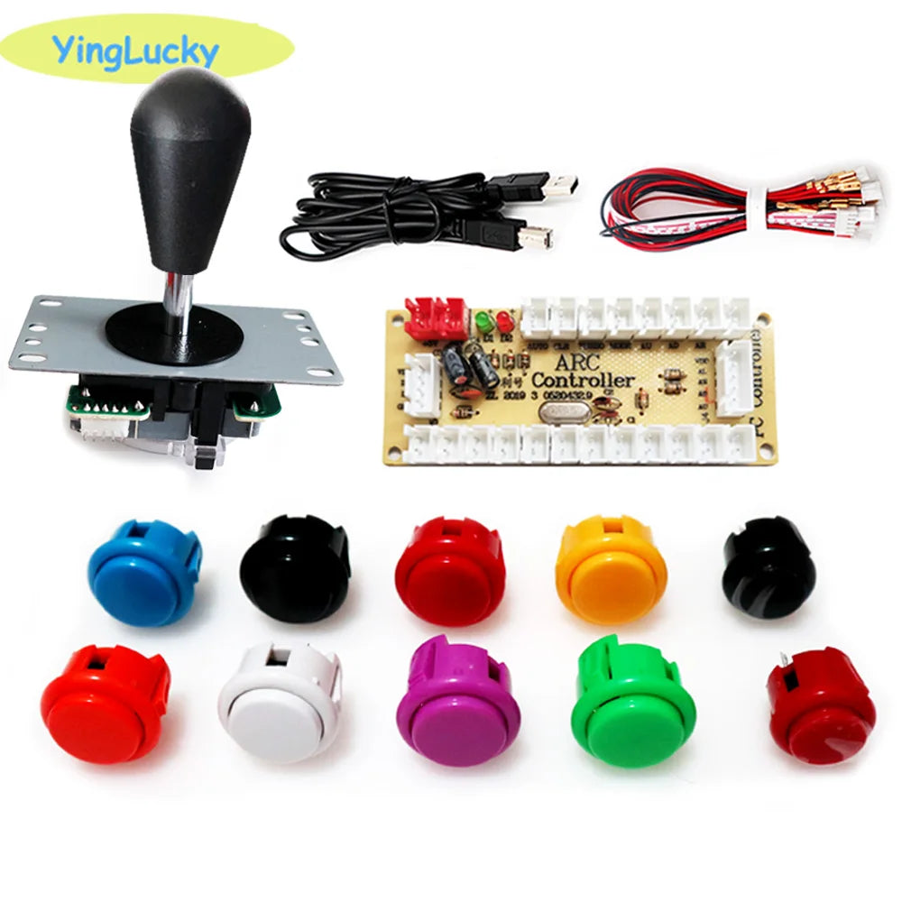 2 Player Arcade Zero Delay Kit USB Encoder for PC Raspberry Pi SANWA Push Button Joystick USB Arcade Cabinet Mando