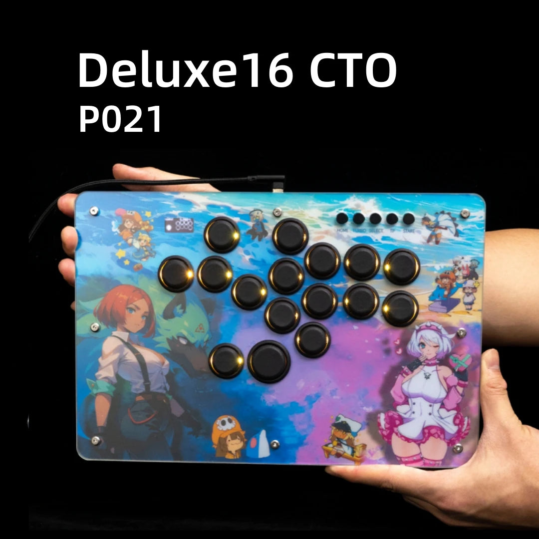 Panda Hitbox Deluxe Custom Panel Fighting Game Joystick Controller Arcade Fighting Stick For PS4/PS3/PC/Switch