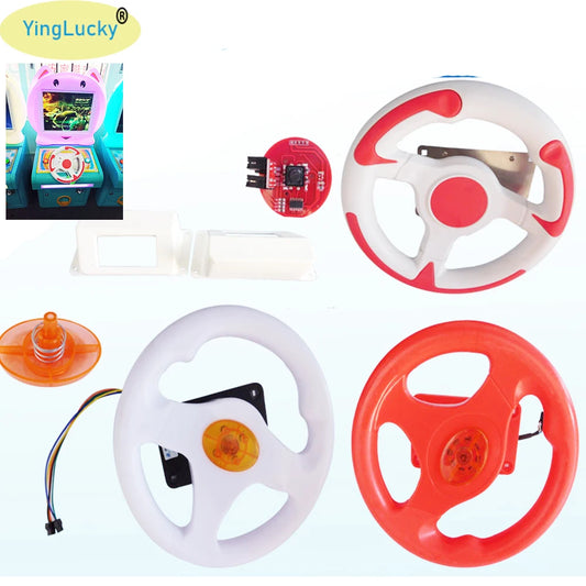 Arcade Steering Wheel for 31 in 1 Racing Car Arcade Machine for Kids Flame Flying Car Run Way TRAVELINSTYLE