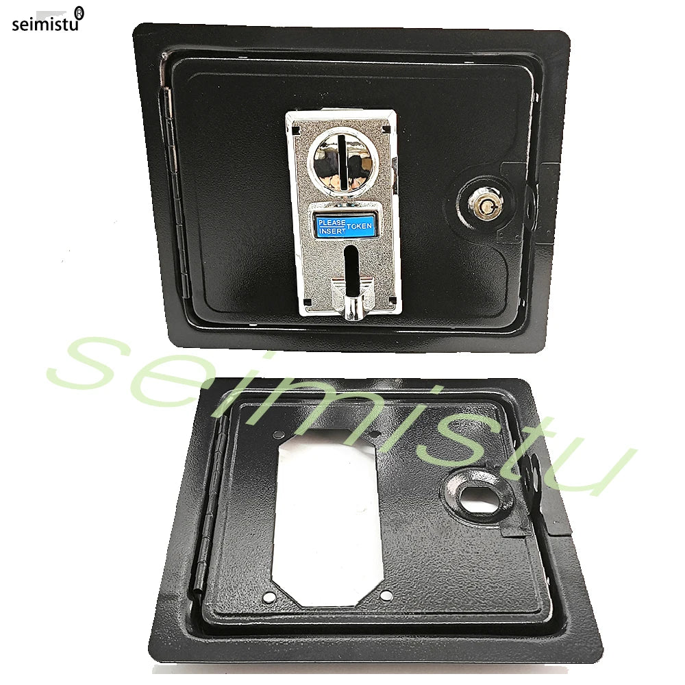 Arcade Coin Door Swing Machine Coin Acceptor Entertainment Operated Arcade Iron Black Cash Box Gate DIY Parts