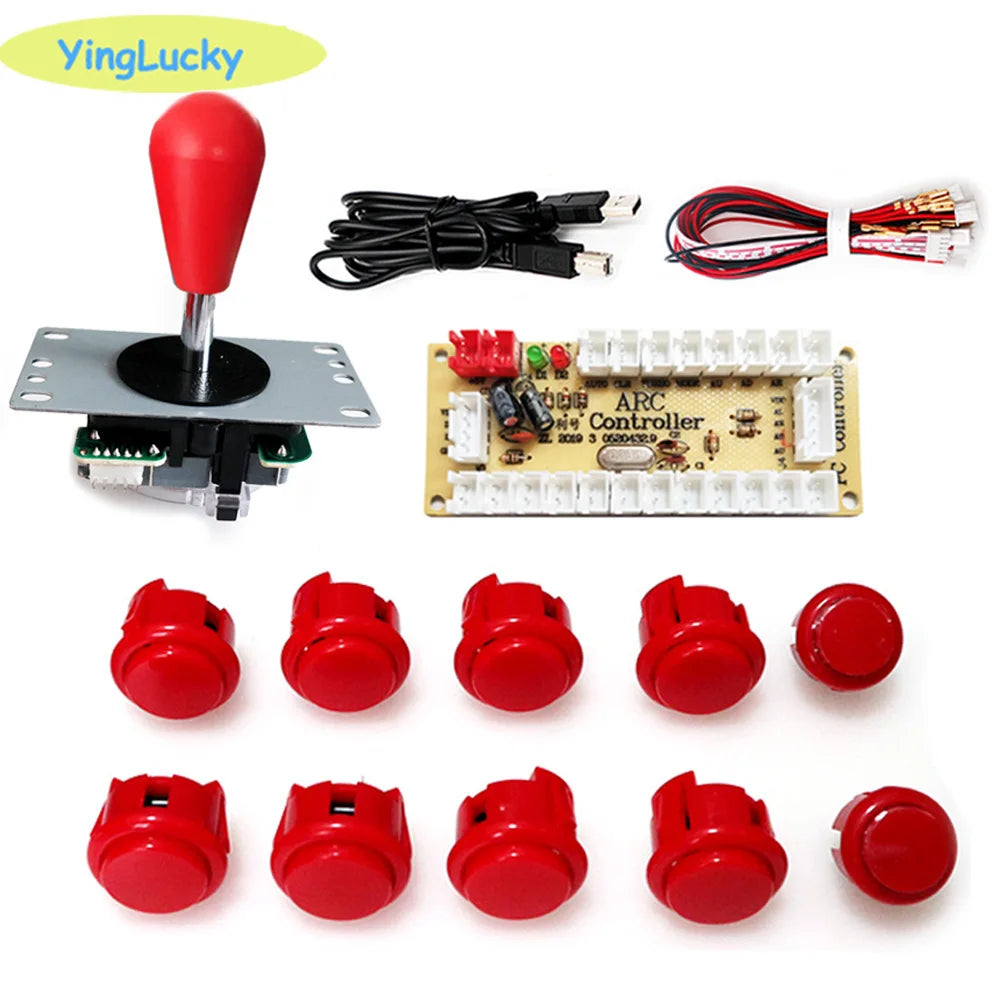 2 Player Arcade Zero Delay Kit USB Encoder for PC Raspberry Pi SANWA Push Button Joystick USB Arcade Cabinet Mando