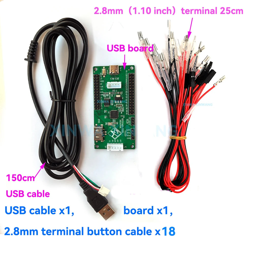 USB Zero Delay Encoder Joystick Hitbox Raspberry Pi PICO Development Board Arcade Game Controller For Xboxone Ps5 PS4 PC Switch