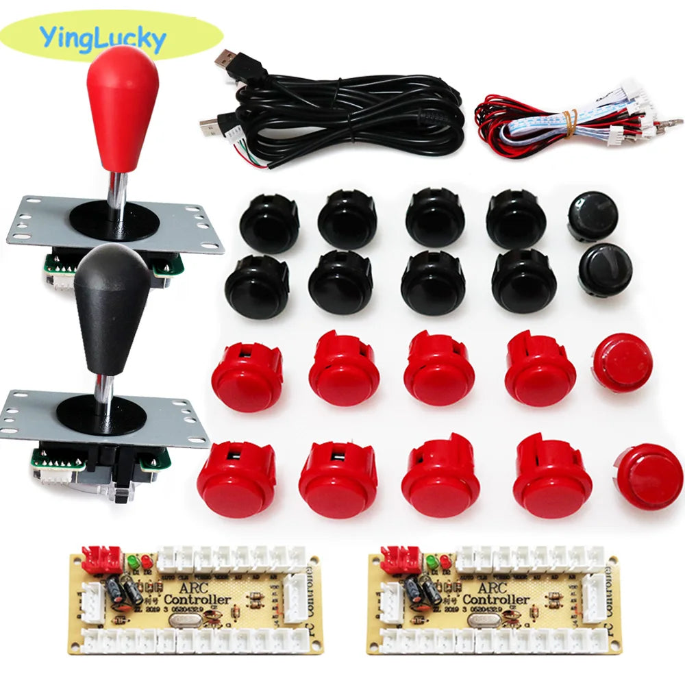 2 Player Arcade Zero Delay Kit USB Encoder for PC Raspberry Pi SANWA Push Button Joystick USB Arcade Cabinet Mando