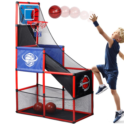 Arcade Basketball Game Set with Balls and Hoop,For Boys&Girls,Indoor Outdoor Toy,Ideal for Competition,Halloween/Christmas