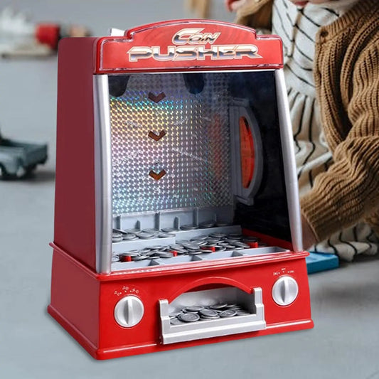 Electronic Arcade Game Machine with 150 Game Tokens with Light and Sound Exciting Play Tabletop Game Birthday Gift for Kids