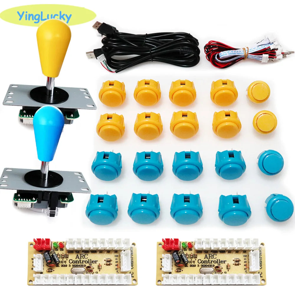 2 Player Arcade Zero Delay Kit USB Encoder for PC Raspberry Pi SANWA Push Button Joystick USB Arcade Cabinet Mando