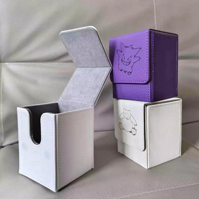 Pokemon Card Deck Storage Box PTCG Board Games Gengar Snorlax Deck Box WS Card Carrying Organiser Case Trading for DTCG Sleeves
