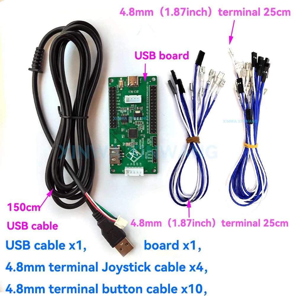 USB Zero Delay Encoder Joystick Hitbox Raspberry Pi PICO Development Board Arcade Game Controller For Xboxone Ps5 PS4 PC Switch