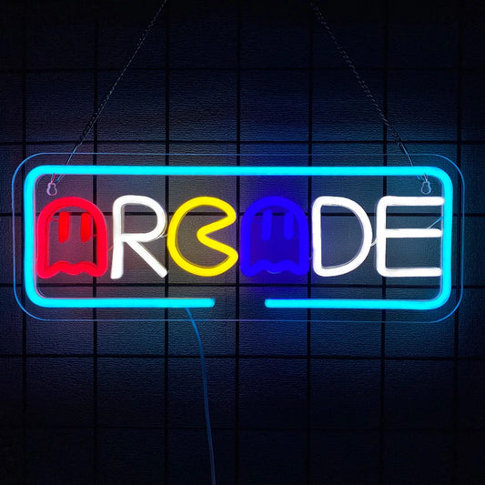 Neon Sign Of Arcade, Used For Wall Decoration, Usb Powered, Used For Artistic Decor Of Game Rooms, Clubs, Bars And Man Caves.