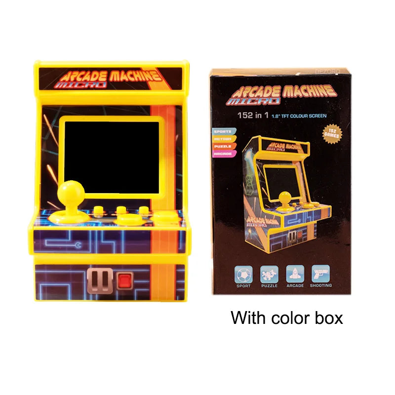 8 Bit Mini Arcade Handheld Game Console 1.8 Inch 152 Games Small Pocket Gaming Christmas Holiday Kids Gift