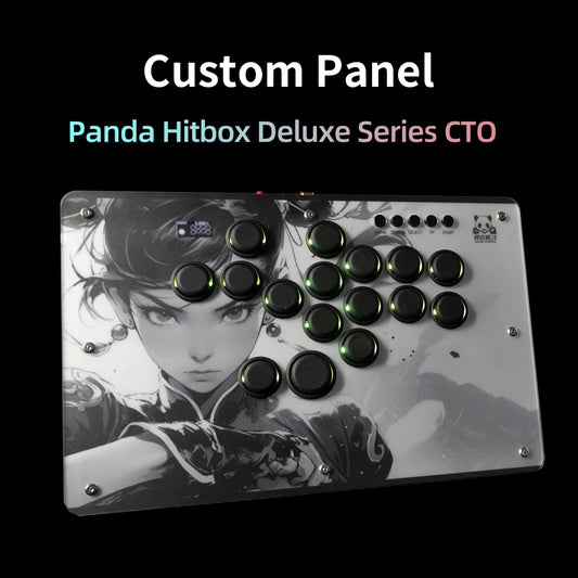 Panda Hitbox Deluxe Custom Panel Fighting Game Joystick Controller Arcade Fighting Stick For PS4/PS3/PC/Switch