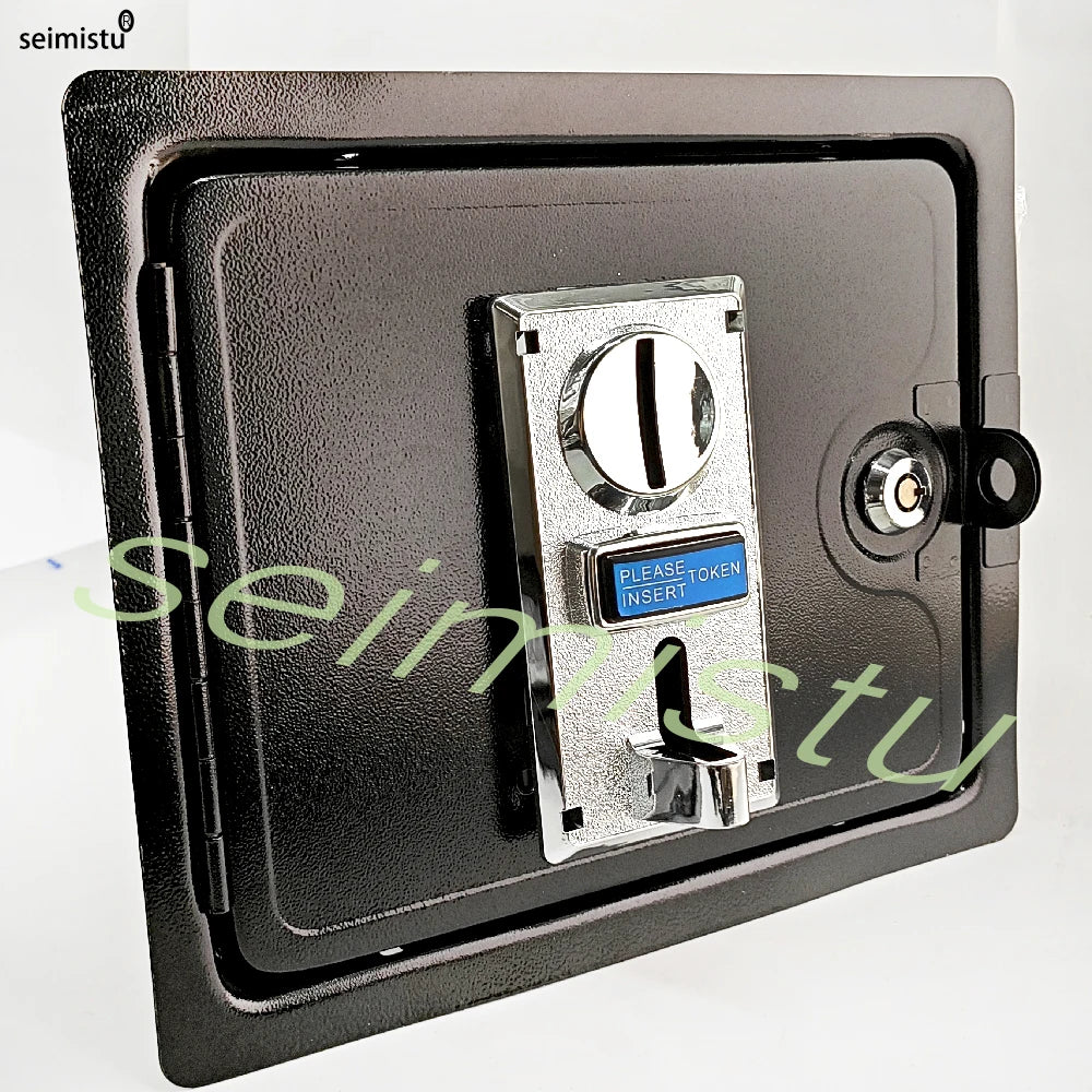 Arcade Coin Door Swing Machine Coin Acceptor Entertainment Operated Arcade Iron Black Cash Box Gate DIY Parts