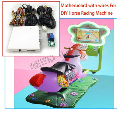 DIY Arcade Mainboard Kits for Kiddiy Ride Car Racing / Horse Racing Video Game Machine With Motherboard and Wires Cables