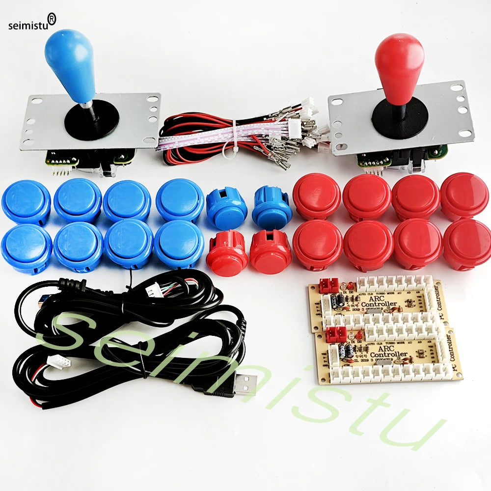 2 Player Arcade Zero Delay Kit USB Encoder for PC Raspberry Pi SANWA Push Button Joystick USB Arcade Cabinet Mando