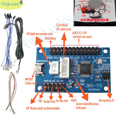 Arcade Games Xbox360 Usb Board Zero Delay Support Pc Xbox 360 Android Gamepad Controller Arcade Button Diy With Cable