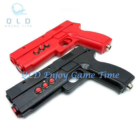 DIY Arcade Simulated Shooting Controller USB Light Gun with 4 LED Sensor Motor/Electromagnet Vibration for PC Game Time Crisis 3