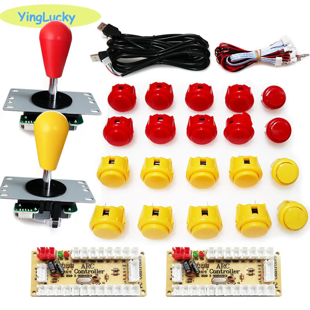2 Player Arcade Zero Delay Kit USB Encoder for PC Raspberry Pi SANWA Push Button Joystick USB Arcade Cabinet Mando