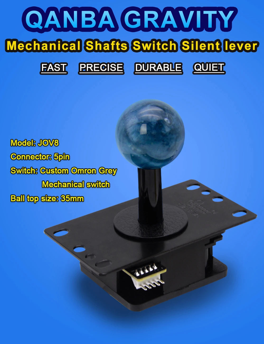 Qanba Gravity Mechanical Arcade Joystick Shafts Silent Lever JOV8S JCV8 Joystick Arcade Accessories Quick DIY Parts